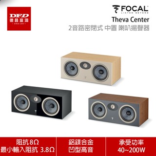 法國 FOCAL Theva Center 2音路密閉式 中置 喇叭 揚聲器 公司貨