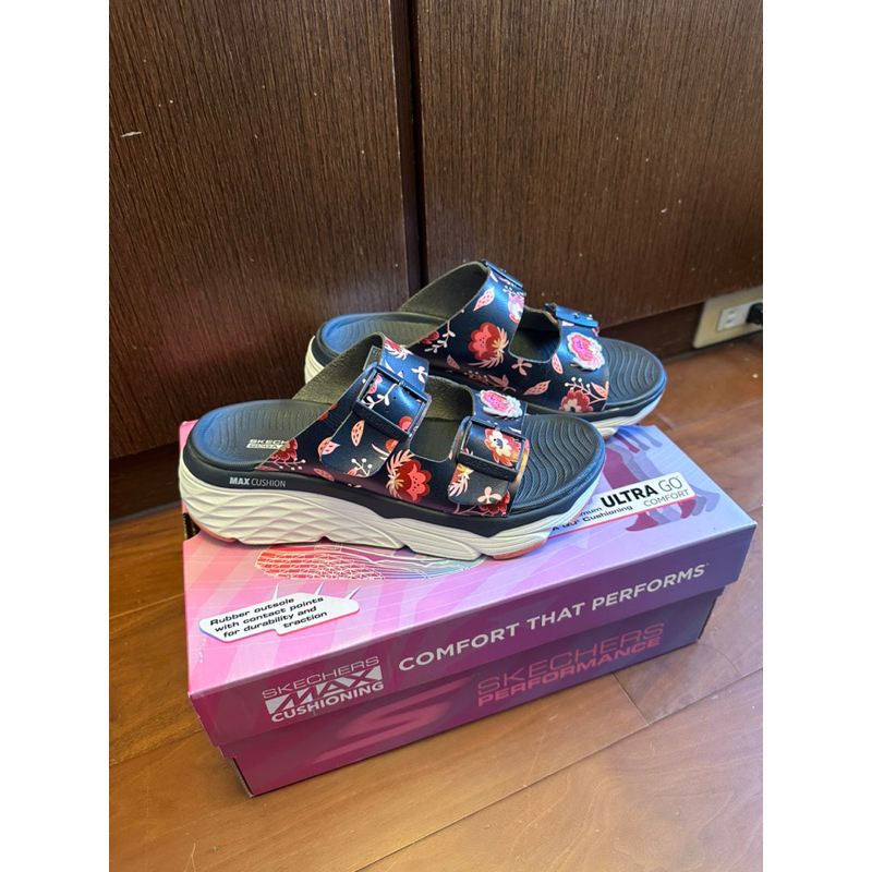 skechers 涼鞋 拖鞋  MAX CUSHIONING SANDAL 140119NVMT