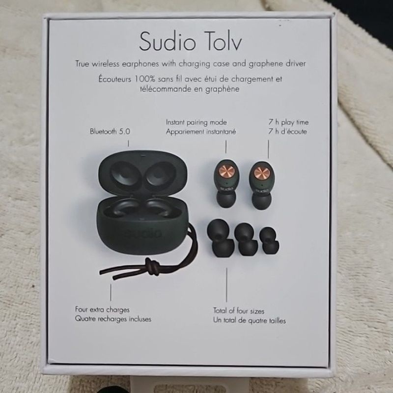瑞典Sudio Tolv真無線藍牙耳機】墨綠色入耳式。高音質高顏質。石墨烯驅動、藍牙5.0