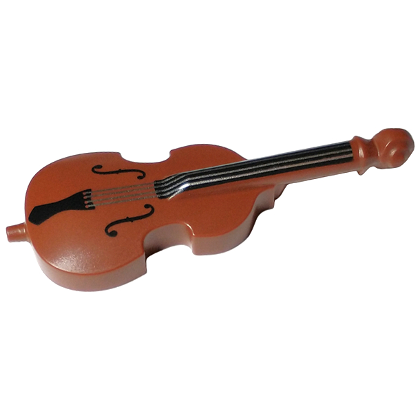 LEGO 樂高 紅棕色 人偶 大提琴  樂器 低音提琴 80444pb01 10312