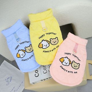 〖三粒麻糬〗臺灣現貨 刺繡羽絨背心 寵物保暖背心 貓保暖背心 狗保暖背心 寵物衣服 貓咪衣服 狗狗衣服 貓咪背心 狗背心