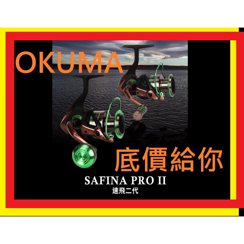 出清 OKUMA Safina pro II 速飛二代 釣魚 釣具捲線器 shimano daiwa 紡車輪 小烏龜