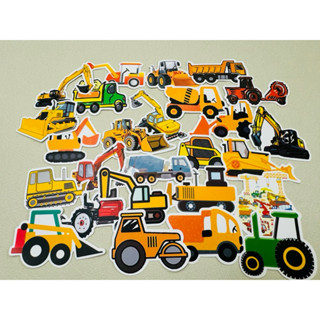 【 現貨】🚗 50張 工程車 挖土機 卡車 汽車 交通工具 卡通 獎勵貼紙 塗鴉貼紙 PVC 防水 行李箱 安全帽 筆電