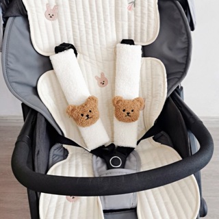 小熊嬰兒推車護肩 肩帶防磨保護套 兒童汽車安全帶 護肩 嬰兒手推車 寶寶肩帶 A08 圓通寶飾