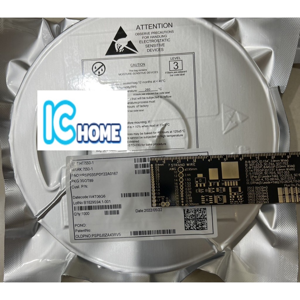 ICHOME 全新原裝 HOLTEK HT7550-1 HT7550 5V 150mA  輸入30V SOT-89 現貨