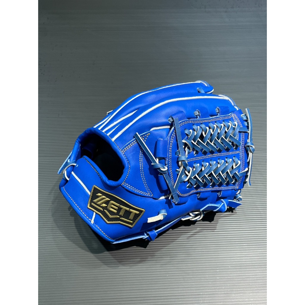 棒球世界ZETT SPECIAL ORDER 訂製款棒壘球手套特價內野網L7檔12吋寶藍色