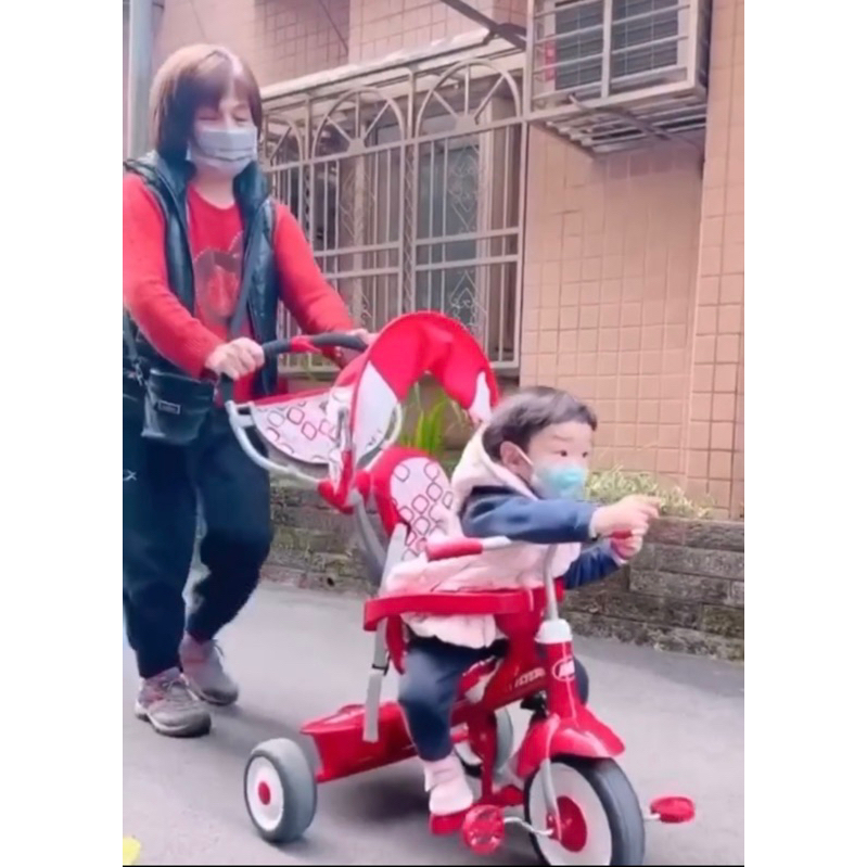 🔺台北可送 自取-300🔺Radio Flyer 紅色4合1三輪推車 三輪車 兒童成長手推車 腳踏車