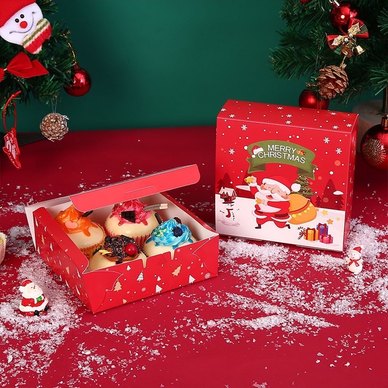 禎巧手 精緻聖誕節禮盒 禮物盒 聖誕 蘋果盒 包裝盒 糖果盒 餅乾盒 蛋糕盒 西點盒 禮品盒 聖誕節簡易盒