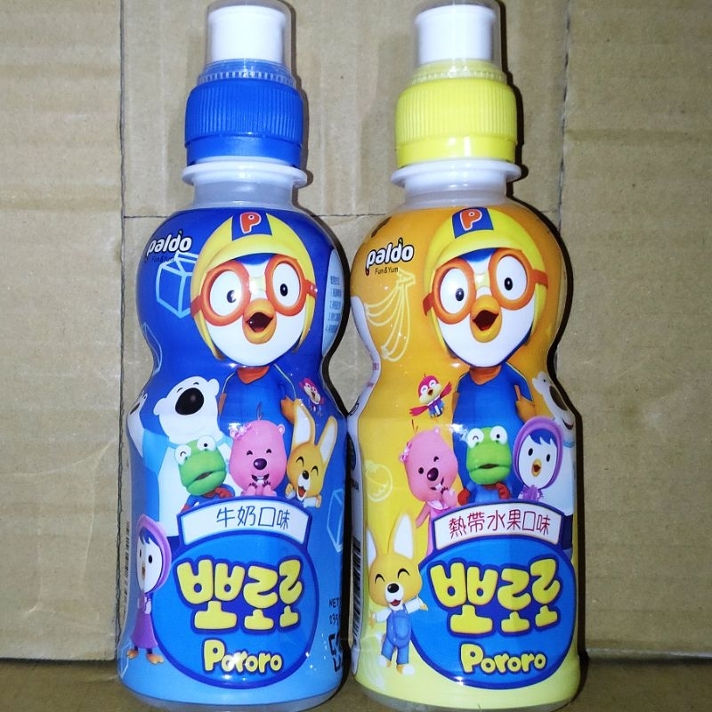 韓國 啵樂樂乳酸飲料235ml 牛奶/熱帶水果口味 八道Paldo Pororo乳酸菌 益生菌 零嘴點心零食台娃娃機