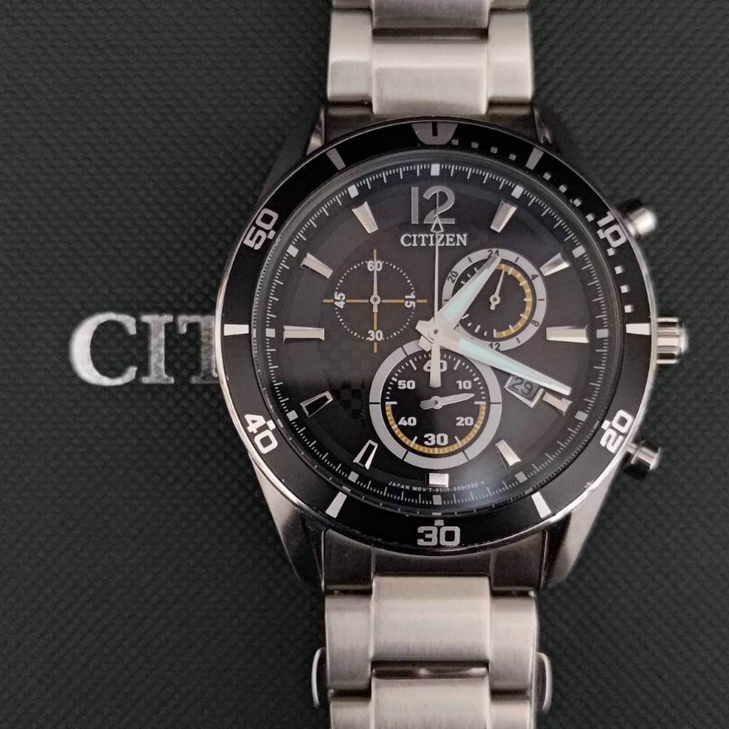 最低價/ Citizen  Eco-Drive  光動能計時腕錶 無須更換電池 附原廠鋼帶、皮帶