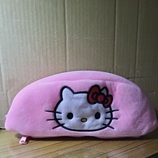 hello kitty圖案 粉紅色筆袋 收納袋 近全新 約25×10公分