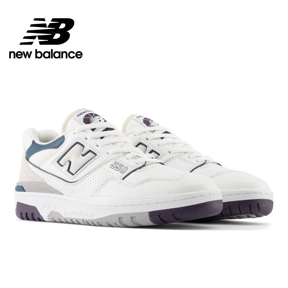 【New Balance】 NB 復古運動鞋_中性_白/灰/藍_BB550WCB-D楦 550