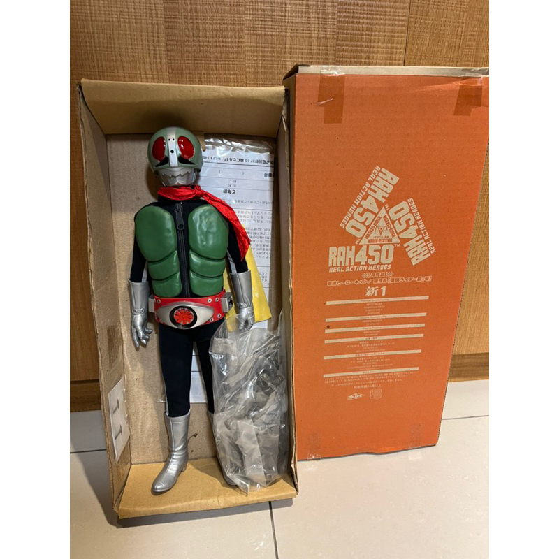 日本帶回限定老物RAH450 RAH Medicom toy 假面騎士 新1號 東映限定 大膠 軟膠 人偶
