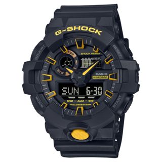 【CASIO】G-SHOCK 潮流黑黃撞色大錶徑雙顯運動電子錶 GA-700CY-1A 台灣卡西歐公司貨