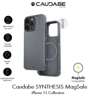 Caudabe SYNTHESIS MagSafe iPhone 15 Pro/Pro Max 頂級磁吸保護殼 原色灰