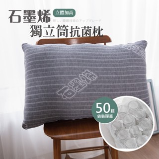石墨烯獨立筒抗菌枕 壓縮枕 / 防蟎抗菌 / 臺灣製造
