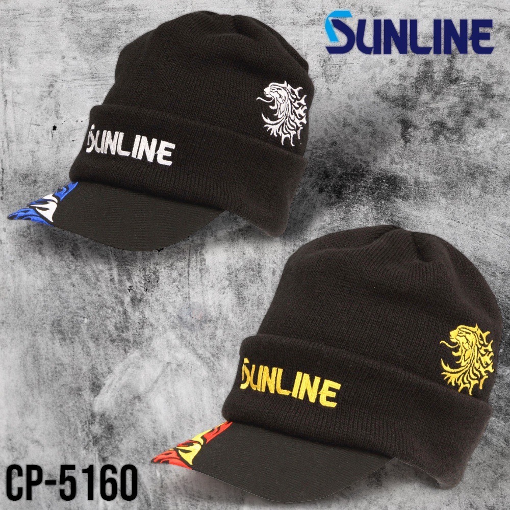 中壢鴻海釣具《SUNLINE》 CP-5160 刺繡保暖鴨舌毛帽