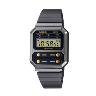 【CASIO 卡西歐】復古方型電子錶 A100WEGG-1A2 32.7mm 現代鐘錶