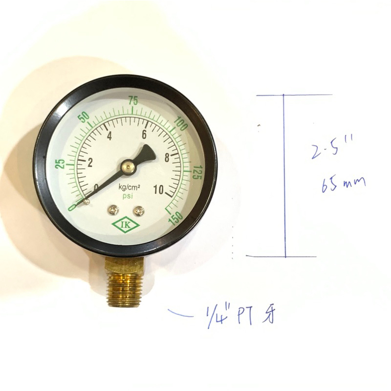 ［蓋倫五金］直立式 壓力表 壓力錶 2.5"x1/4"PTx10kg/cm2 150PSI水壓表 氣壓表 空壓機