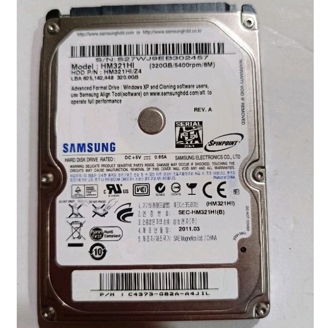 三星 Samsung Hm 320GB 保存佳 筆電 硬碟