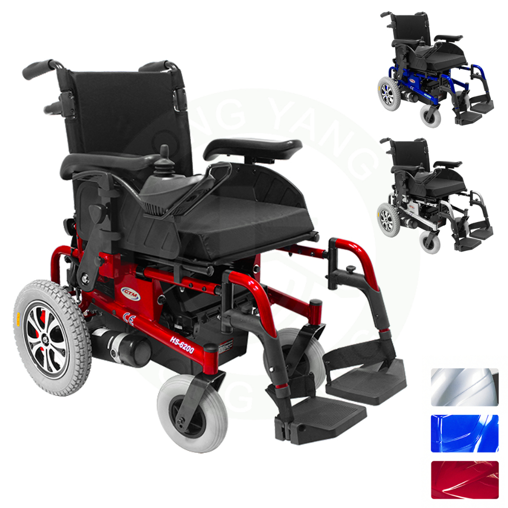 【免運】建迪 HS-6200 摺疊式後輪驅動輪椅 台灣製 電動輪椅 輪椅 宏陽醫材