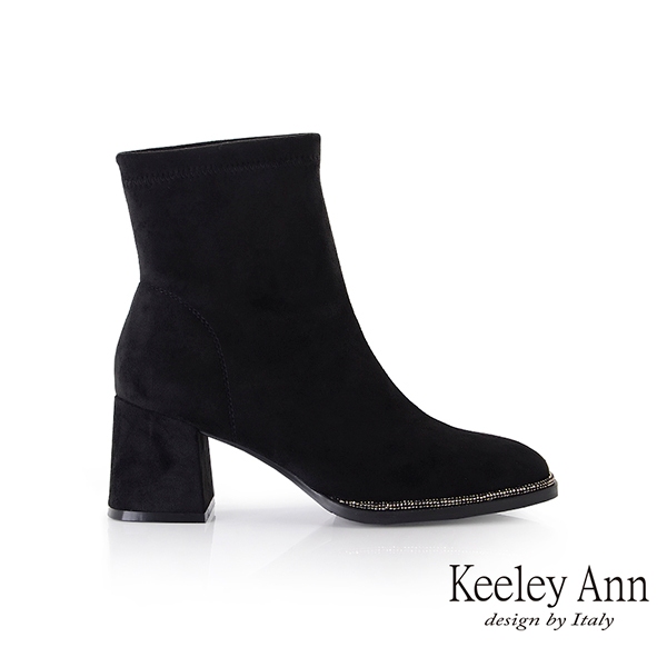 Keeley Ann 水鑽方楦粗跟短靴(2777722)