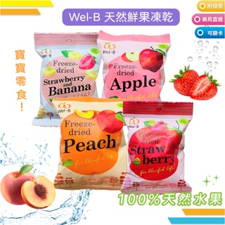 Wel-B 天然鮮果凍乾 (草莓/蘋果/香蕉草莓/水蜜桃) 12個月以上 100%天然水果 寶寶零食 果乾