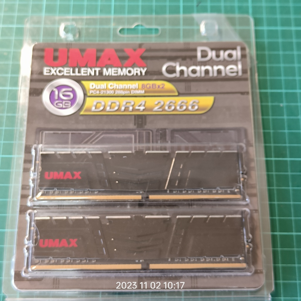 UMAX 桌上型記憶體 DDR4 2666 雙通道 16GB(8G*2) 含散熱片