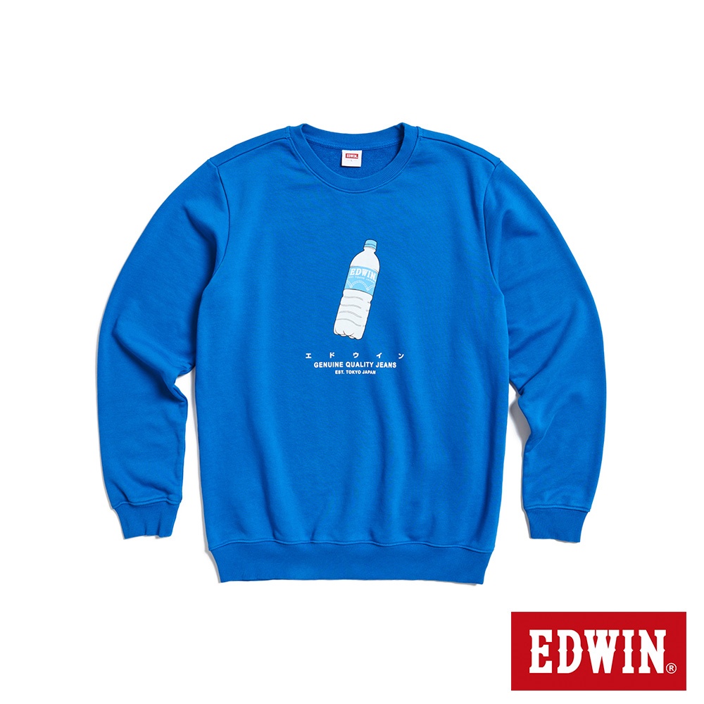 EDWIN 東京散策系列 水份補給厚長袖T恤(藍色)-男女款