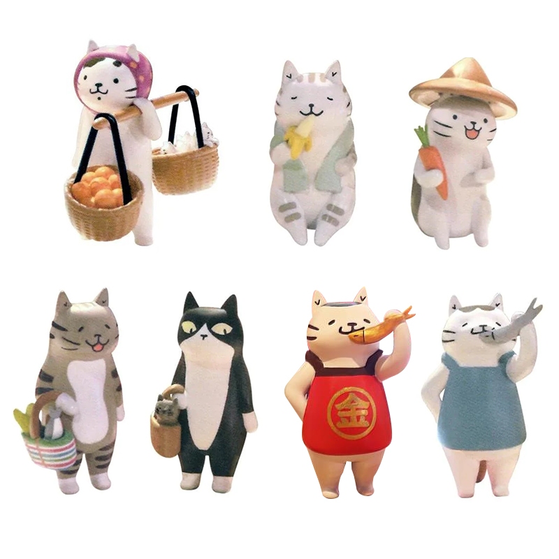 【台灣MS.CAT】 喵的菜市場扭蛋公仔 貓咪扭蛋 轉蛋 貓咪公仔 貓咪玩具-丹尼先生日式雜貨舖