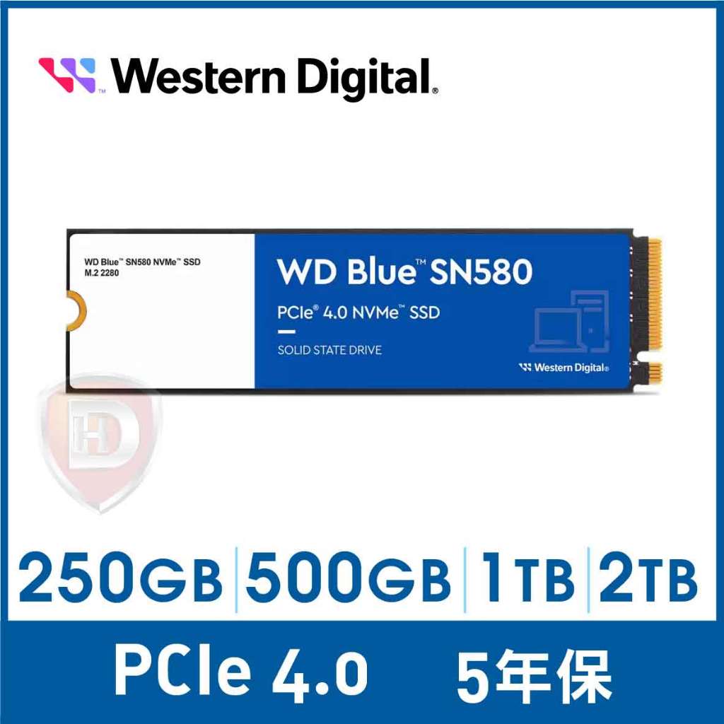 【hd數位3c】WD 藍標 SN580 250G 500G 1TB 2TB【下標前請先詢問 客訂出貨】