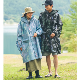 【現貨】KiU 日本正版 斗篷雨衣 輕量雨衣 附收納袋 露營 戶外登山 防水防風