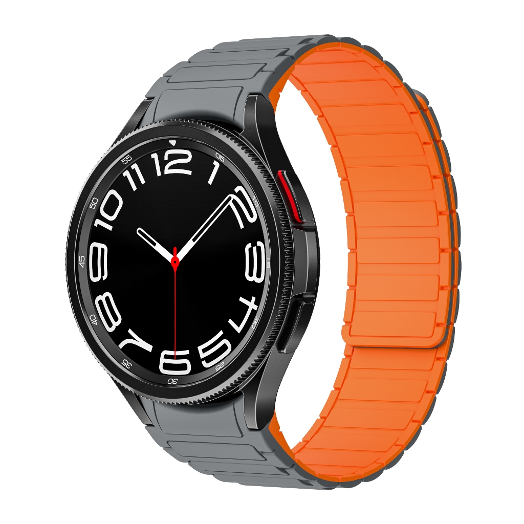 三星專用 雙色錶帶 Galaxy watch 6 classic 雙拼色 磁吸錶帶 watch4 5 運動錶帶 快拆錶帶