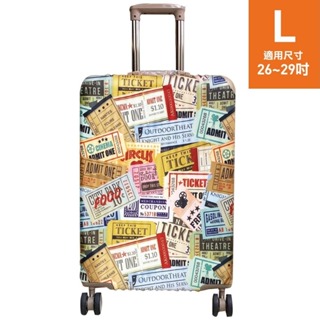印花行李箱套-L (26-29吋)『標籤』23-23038