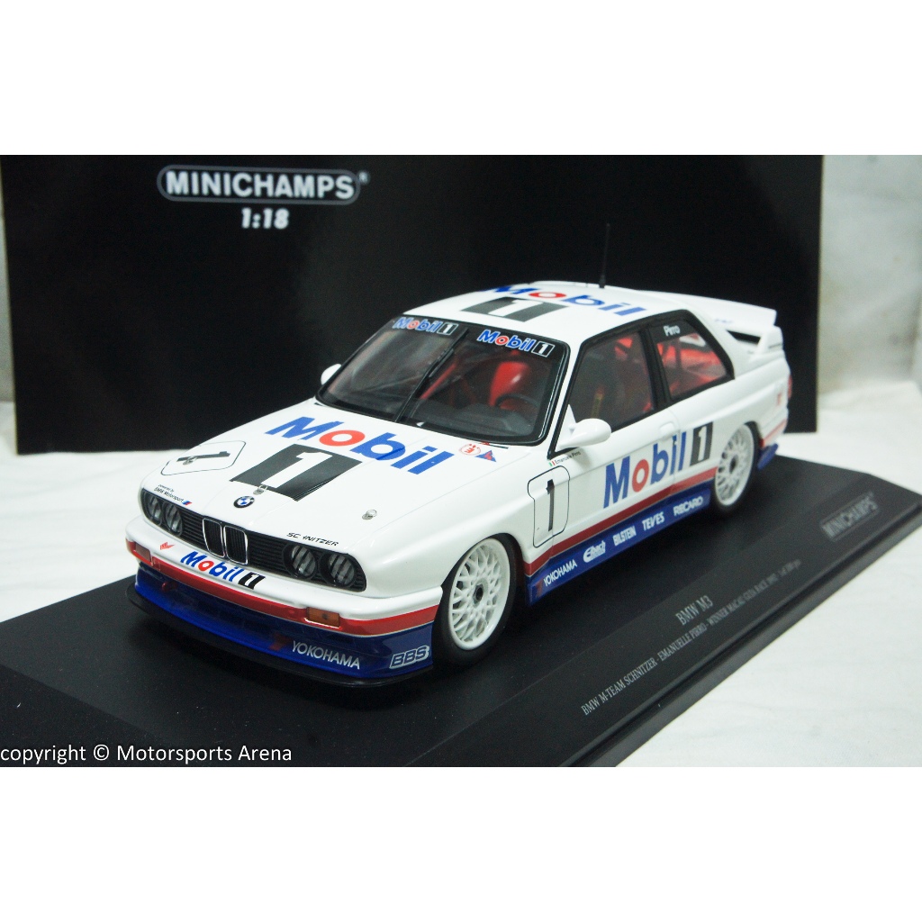 【現貨特價】1:18 Minichamps BMW E30 M3 #1 Pirro 1992 Macau 澳門大賽冠軍