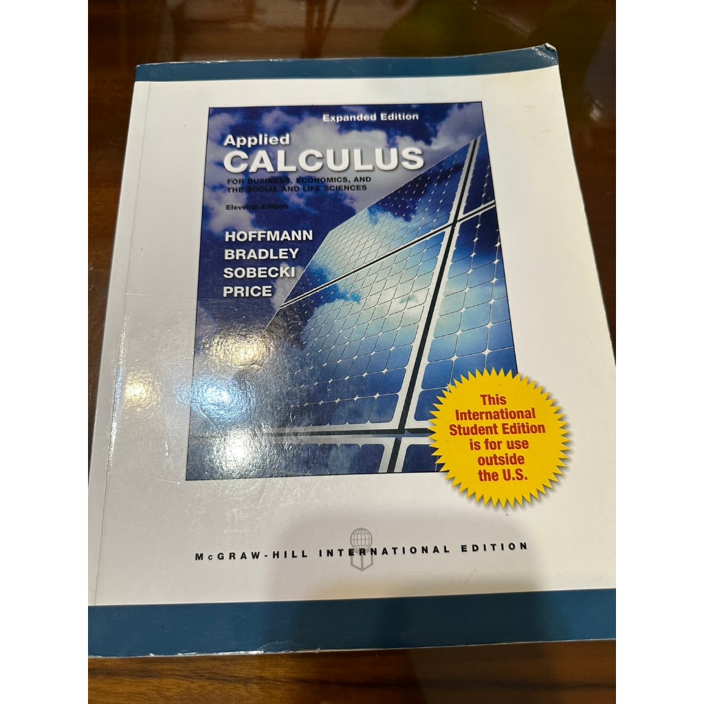 Applied calculus Expanded edition, 11版