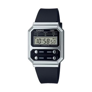 CASIO卡西歐 VINTAGE 經典復古 簡約時尚 百搭黑銀 A100WEF-1A 32.7mm