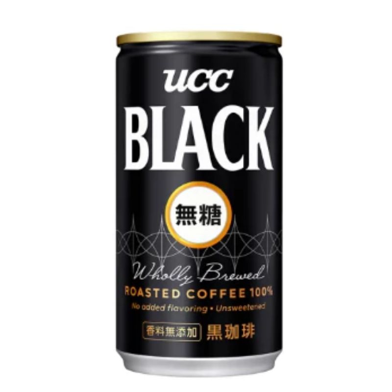 UCC 黑咖啡 無糖 無添加香料 185ml 日本製造 罐裝 罐頭 BLACK 黑珈琲