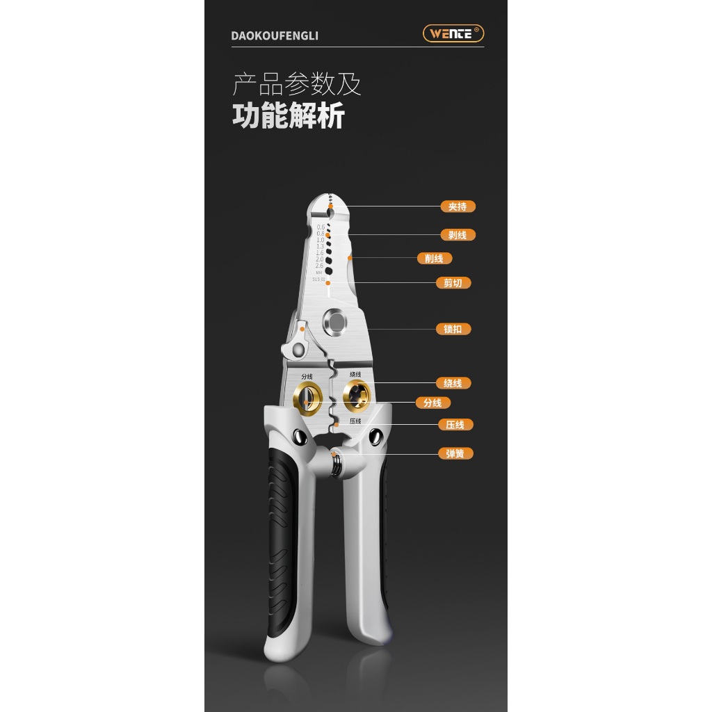 含稅 16合1 多用途萬用剝線鉗 含壓線繞線 0.6~2.6mm 扒皮鉗神器 壓線鉗 分線鉗 鉗子 繞線鉗 退線鉗