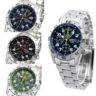 SEIKO 精工錶 日本限定款三眼款不鏽鋼腕錶 SND系列 【Watch On-line Store 】
