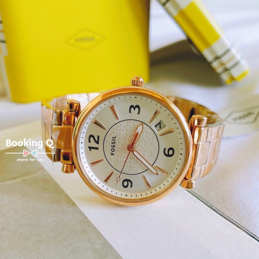 【BK】Fossil 玫瑰金 手錶 ES5158 女錶 金屬 女生 不鏽鋼 金屬錶帶 附原廠鐵盒