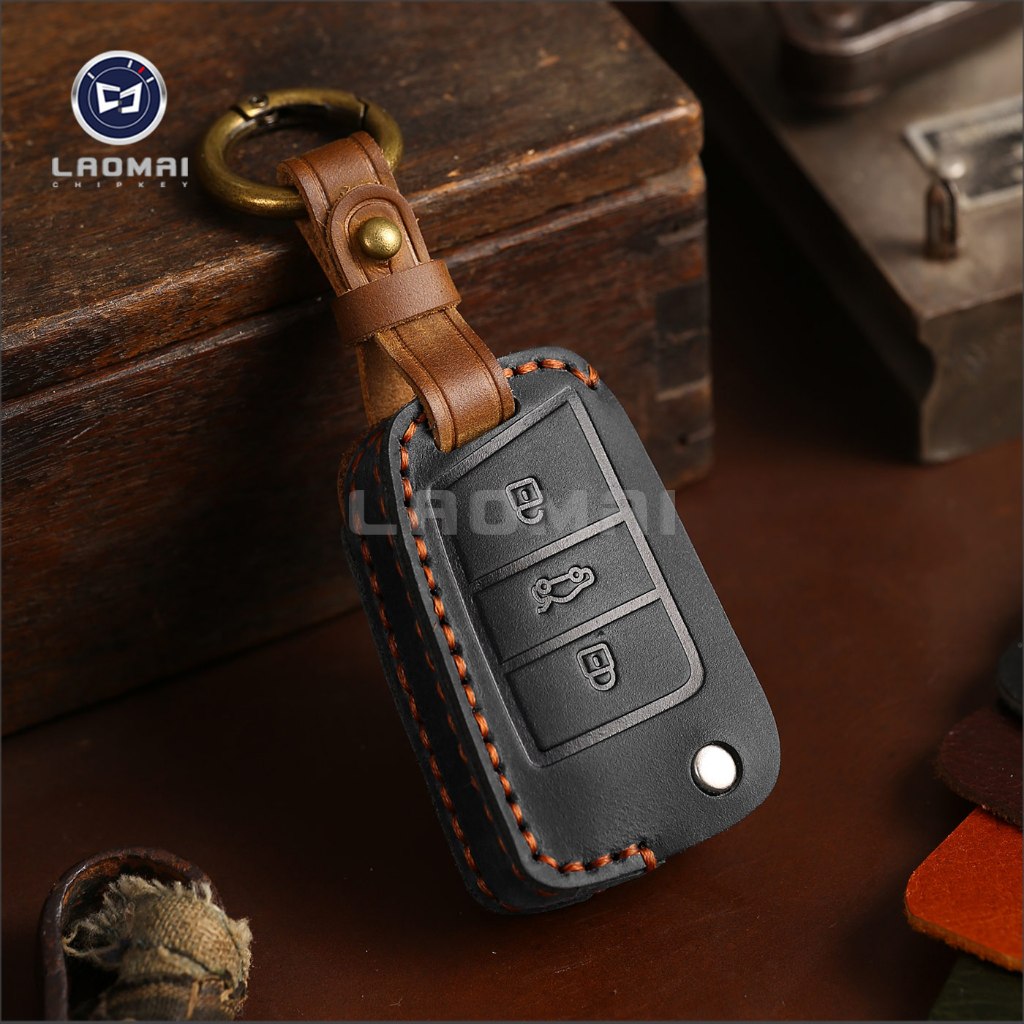 瘋牛皮 [ 老麥鑰匙皮套 ]Golf MK7 Touran Sharan Beetle 福斯 鑰匙包 摺疊 鑰匙套 皮套