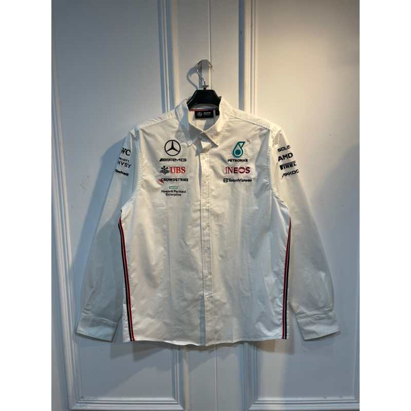 🇭🇺2023 秋冬商品F1 Mercedes-AMG 賓士廠隊Lewis Hamilton 車隊經理長襯衫