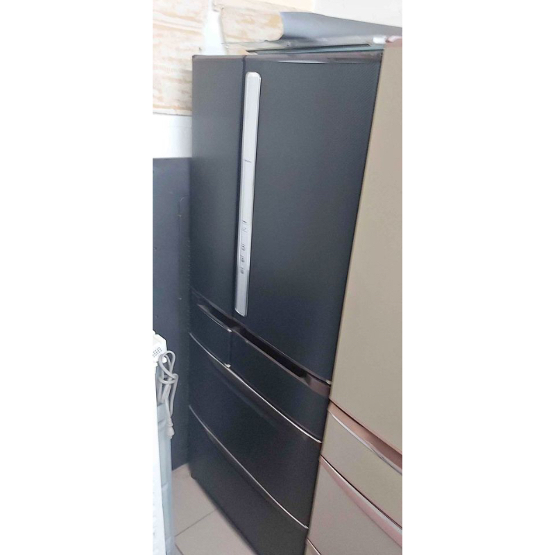 二手中古日立黑色條紋高級6門500多公升冰箱，自動製冰塊，保固3個月
