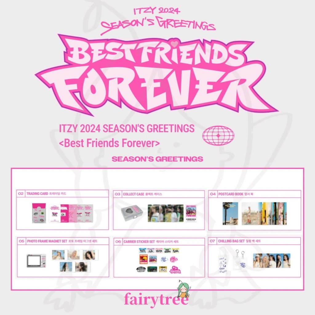 仙女樹🌟 現貨 ITZY ' BEST FRIENDS FOREVER ' 2024 年曆組合 官方周邊 賣場一