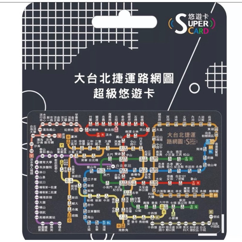 「現貨」SuperCard 超級悠遊卡 大台北捷運路線圖