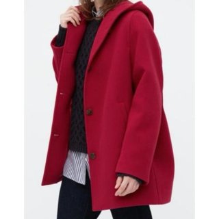 全新正品 UNIQLO 女裝 女裝 連帽 短大衣 外套 大衣