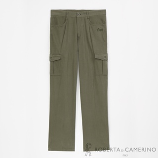 【ROBERTA 諾貝達】男裝 橄欖綠平口休閒褲-輕磨洗加工-台灣製 RRE65A-47