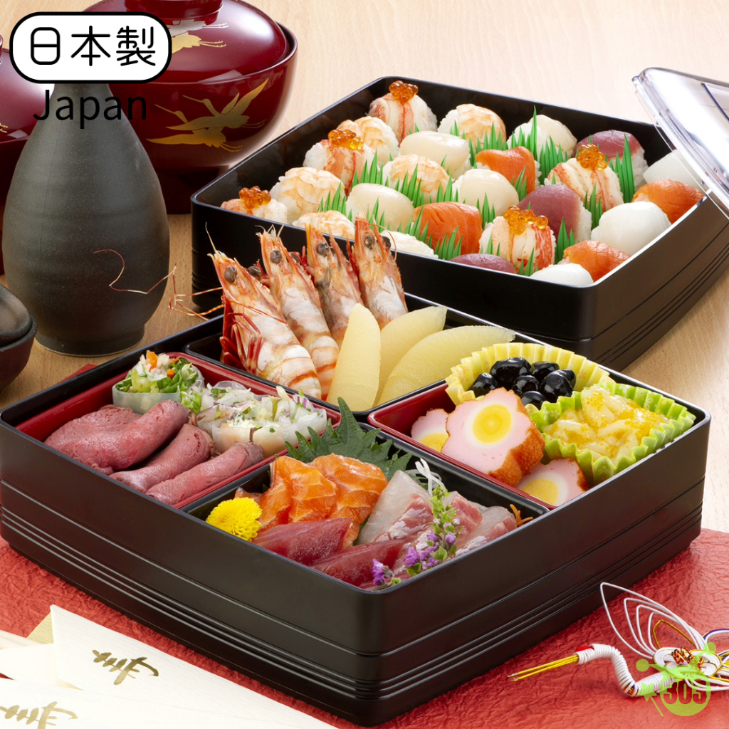 日本製 雙層分隔便當盒 糖果盒 日式便當盒 壽司 輕食便當盒 (大)