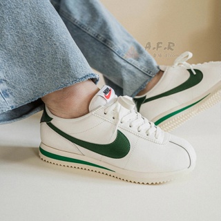 新款 Nike Cortez 阿甘鞋 米白 白色 綠色 米綠 復古綠 白綠 綠勾 白底綠勾 休閒鞋 DN1791-101
